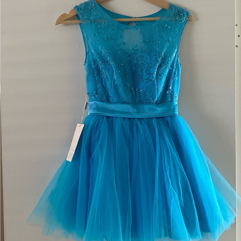 NWT JJs House Vibrant Blue Tulle Teen / Girls  Dress